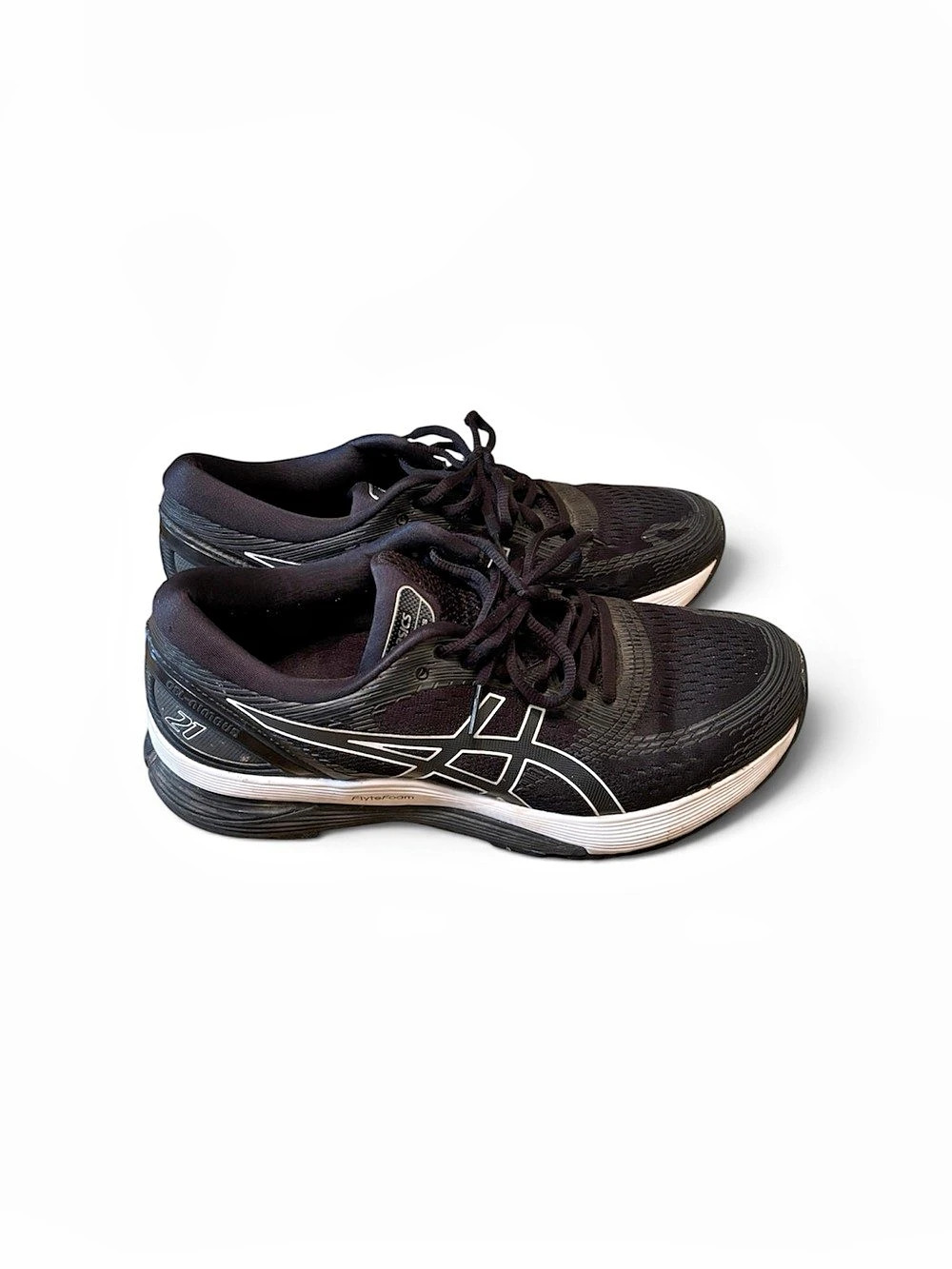 ASICS GEL-Nimbus 21 Women's Athletic Shoes Black & White